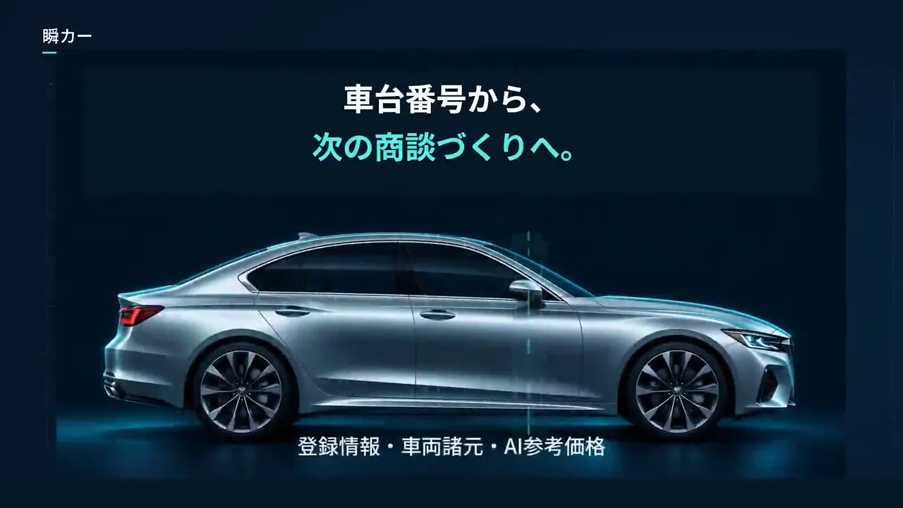 瞬カー 車台番号から、次の商談づくりへ。
