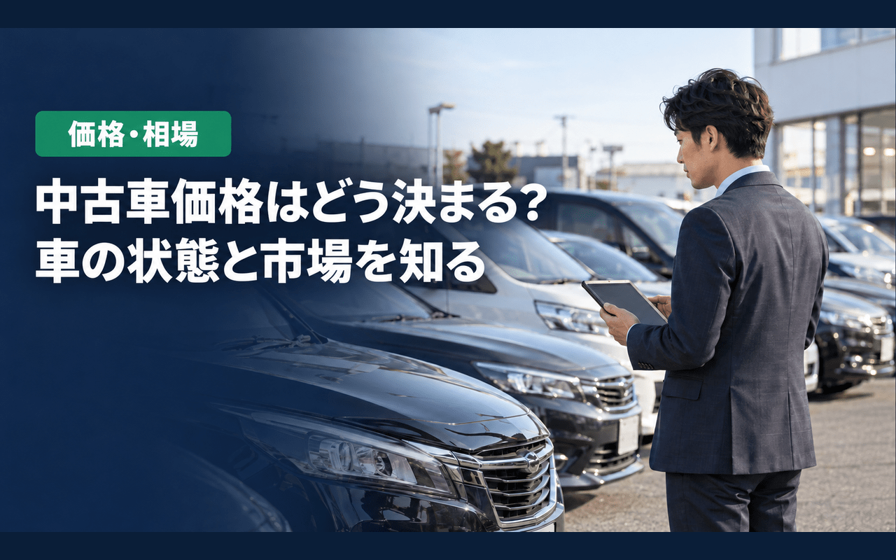 中古車価格はどう決まる?価格を左右する要素を解説|価格に影響する主な要素の一覧図